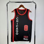 NBA 8 Lavine Bulls 2024 city Maillot noir